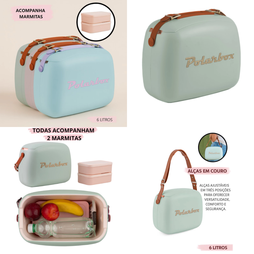 Polarbox Bolsa Térmica  Cooler Retrô Vintage 6 Litros